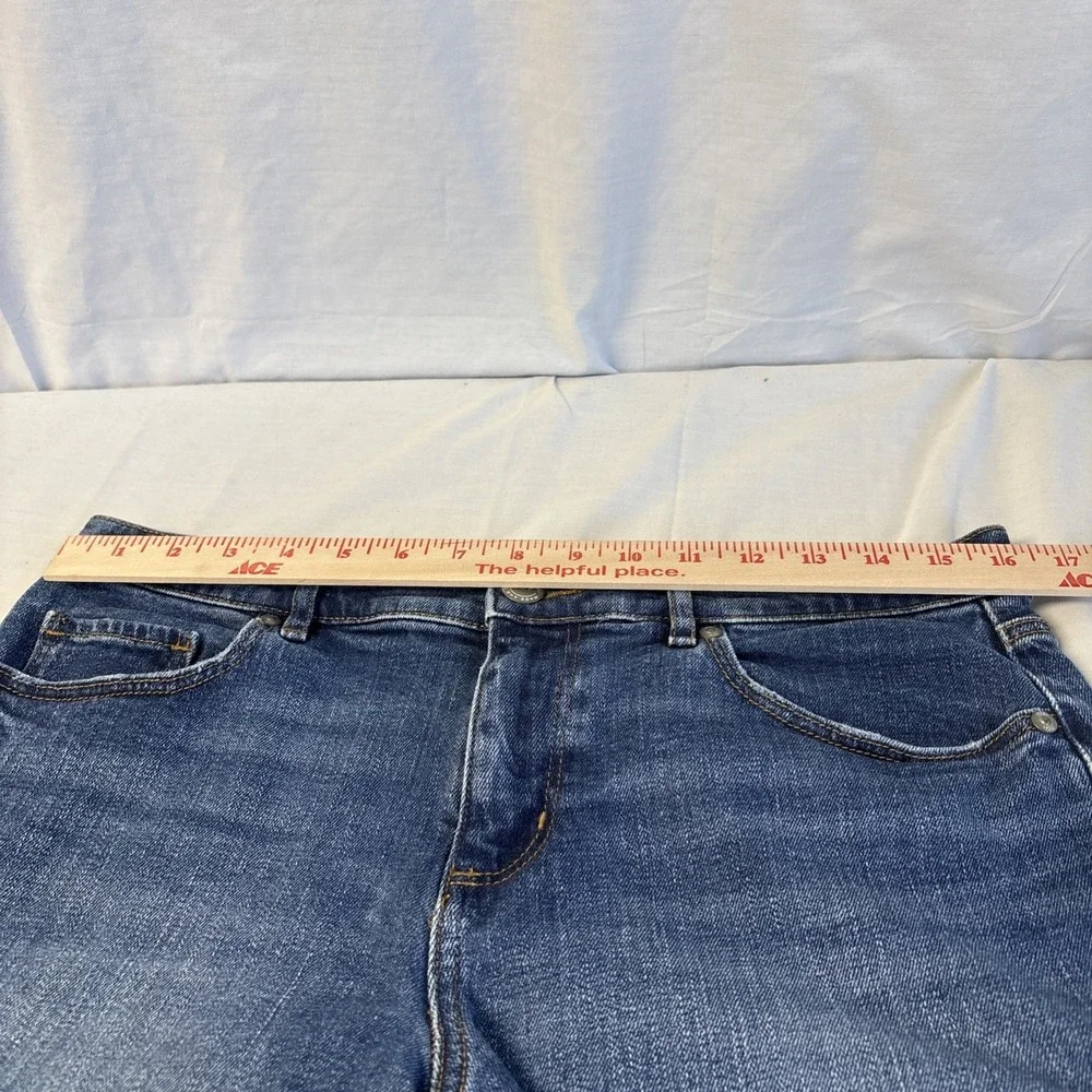 LOFT Frayed Denim Shorts Womens 8/29 Blue Mid Rise Cut-Off 5-Pocket